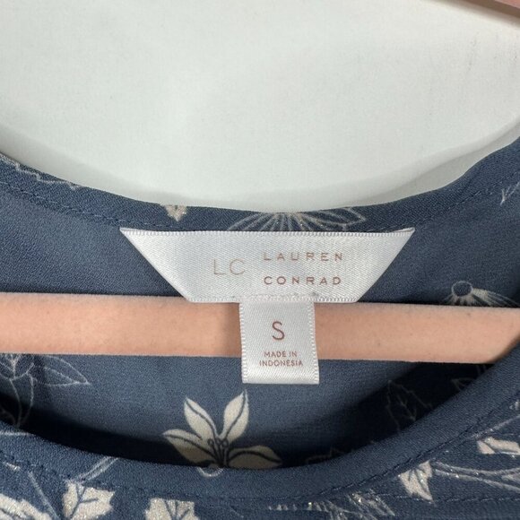 2/$24 LC Lauren Conrad Pintucked Printed Chiffon Peasant Tunic Top #A0213 TRB2 - Picture 6 of 9